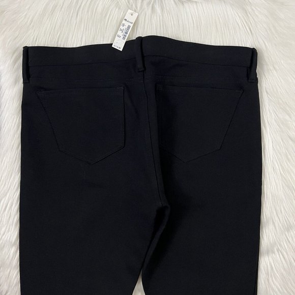 Madewell Women's Size 8 Black Skinny Ponte Knit Pants Zip Ankles 03661 - Picture 7 of 9